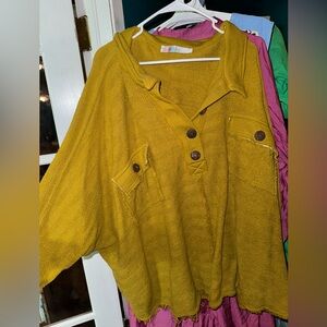 Free people Rowan pullover in alchemy green